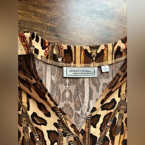 SIMONTON Says by George Simonton | women’s faux wrap top. SIZE: M. - Picture 6 of 9